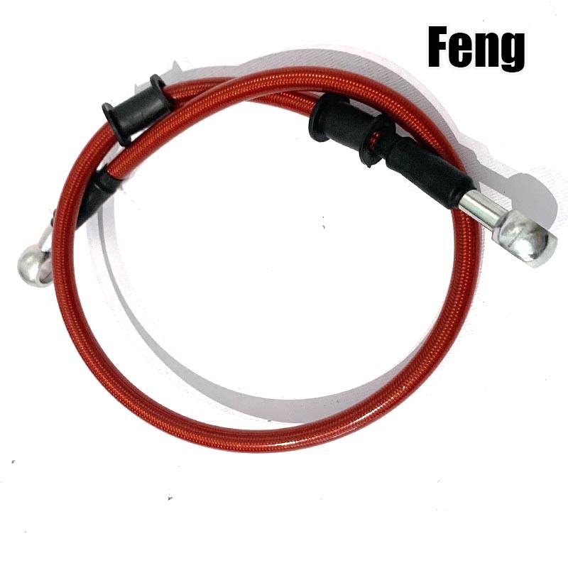

HQ Universal Brake Pipe Brake Line Motorcycle Modification Brake Hose 40-80cm Disc Brake Oil Pipe Brake Steel Throat Brake Pipe Red 40cm