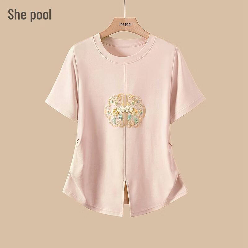 Women's Fashion Embroidered Slim Fit T-shirt