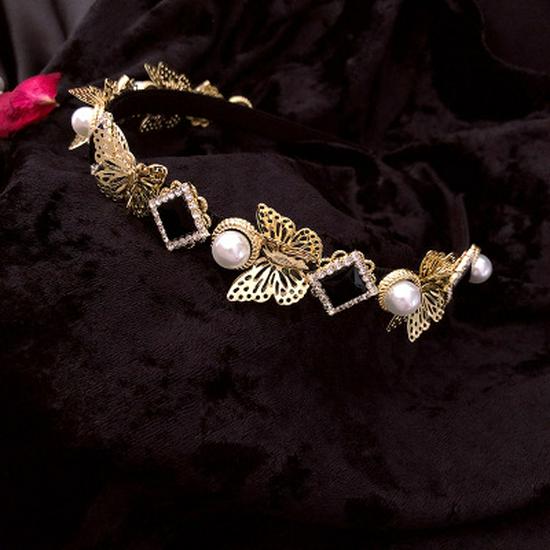 

Ретро Барочный Жемчуг Драгоценный Камень Ободок - Сказочный Аксессуар для Волос в Стиле Мори для Женщин