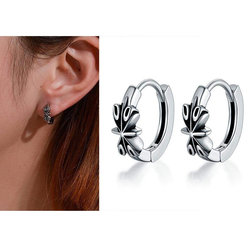 2 Stück/1 Paar Herrenohrringe Einzigartiges Design Kleine Creolen für Damen Edelstahl Vintage Farbe Punk Gothic Trend Schmuck