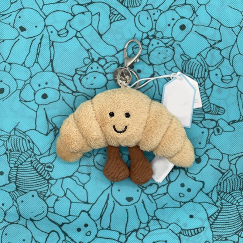 Jellyfish Plush Toys, Croissant Keychains, Marshmallow Plush ,Toys Black hole, avocado, Cherry, Sunflower Bag Charms