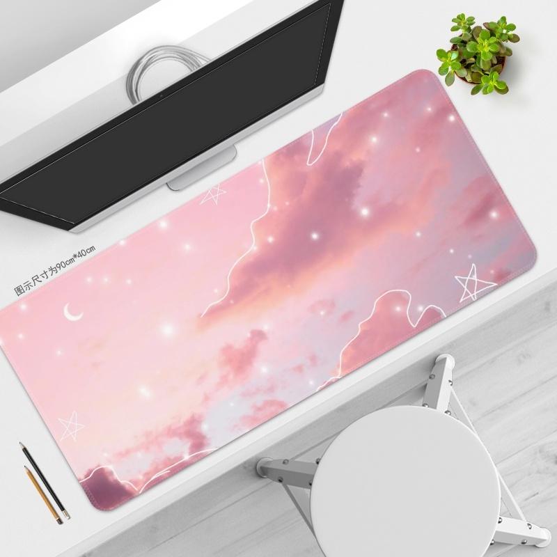 Pink Mouse Pad HD Printing Large Seaming Waterproof Mouse Pad Antislip Gaming Mouse Pad