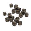 20 PCS 6 Sided Number Dice Set Black Lightweight Impact Resistance 16mm Number Dice for Table Games