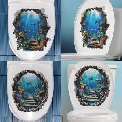 Adesivi Murali Creativi e Sereni Mondo Sottomarino Bagno Casa Sfondo Abbellimento e Decorazione