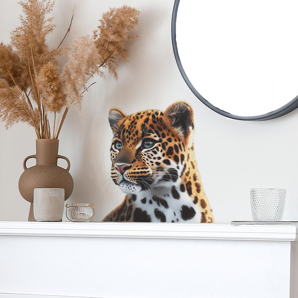 Self-adhesive Fierce Cheetah Wall Stickers for Living Room Bedroom Home Decor