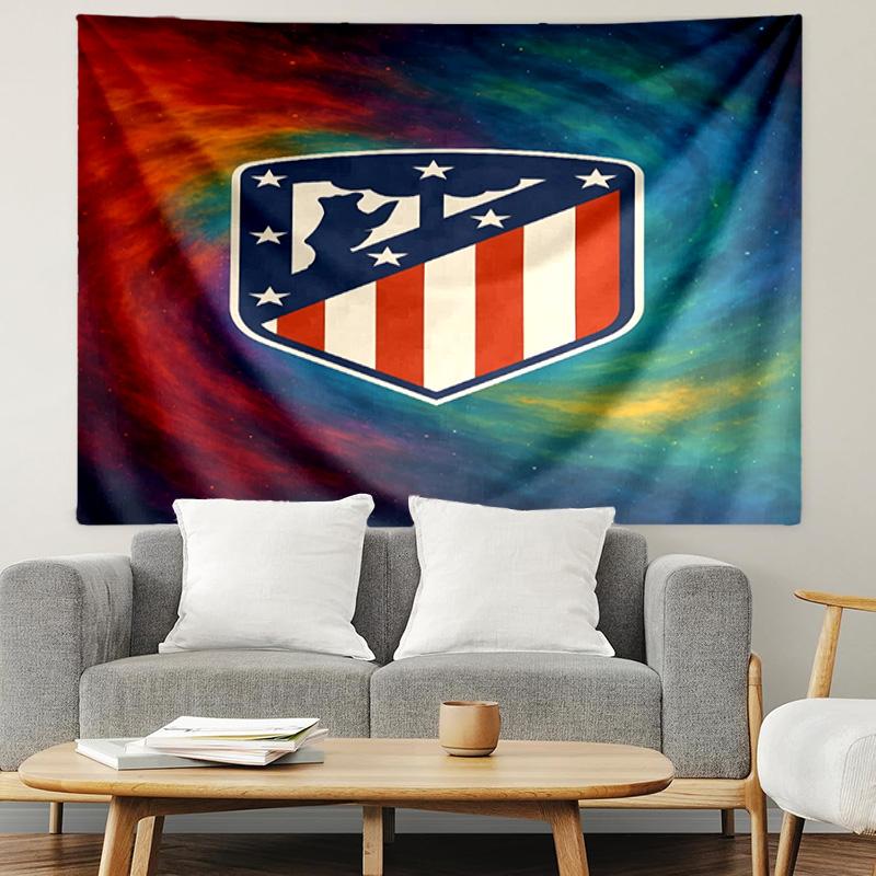 Atletico Madrid Print Tapestry, Lightweight Wall Hanging, for Bedroom, Dorm, Living Room, Home Art Decor - Birthday Christmas Gift for Friends