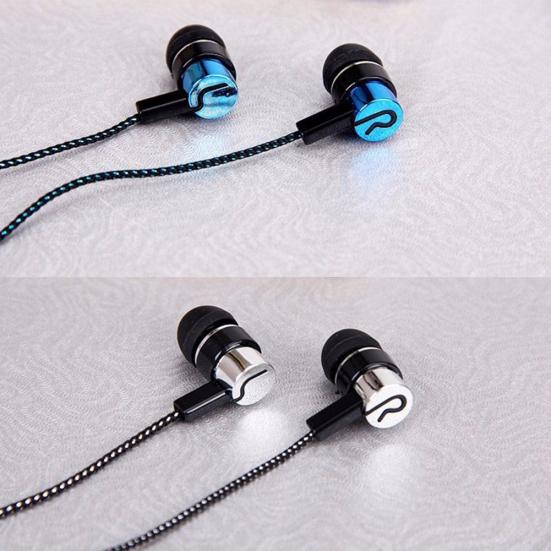 Portable Universal 3.5mm Braided Heavy Bass In-Ear Wired Earphone for Phone
