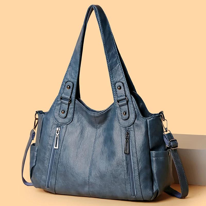Large Capacity Designer Women's Luxury Shoulder Crossbody Bag Fashion Soft Leather Ladies Bag