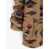 Damenmantel mit Kapuze, Aztekenmuster, geometrischem Stil, Taschen, lang, flauschig, mit Tribal-Geo-Azteken-Print, für den Winter