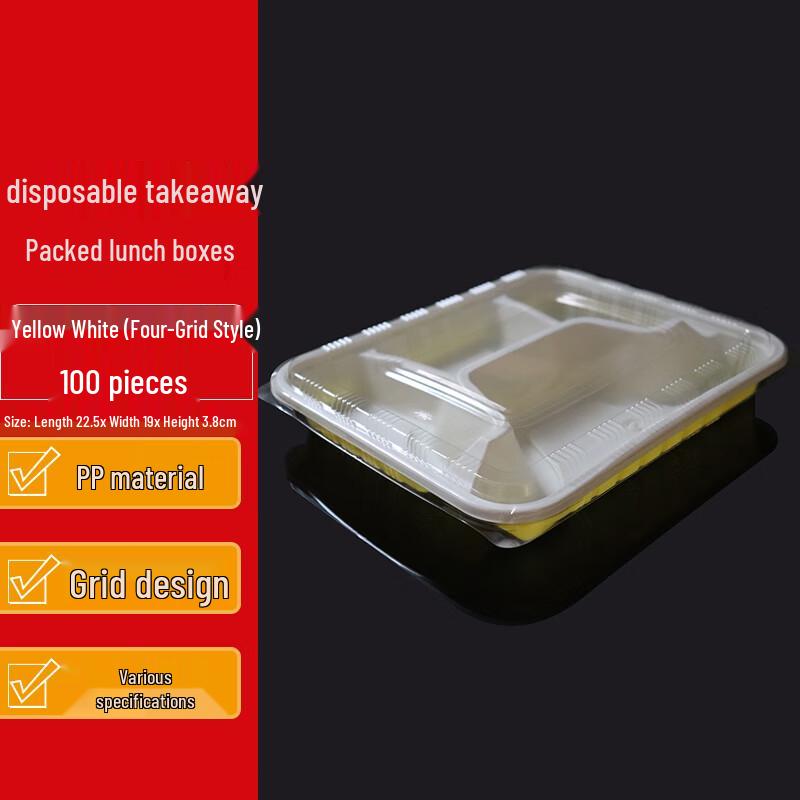 Homeglen Disposable Takeout Meal Prep Containers with Lids