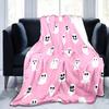 Halloween Cute Spoopy Ghosts Candy Blanket Flannel Autumn Portable Lightweight Thin Throw Blanket Sofa Travel Bedding Throws