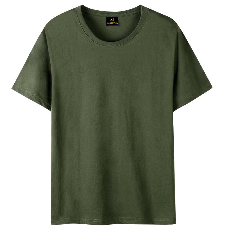 Short Sleeved Round Neck Combed Pure Cotton T-shirt, Team Uniform, 200g Cotton Cultural Shirt, Printed Advertising Shirt, Printed Logo