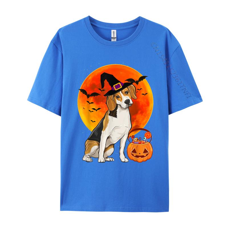 Dog Halloween Beagle Pumpkin TShirt Party T Shirts Funky Men T Shirt Leisure Cotton T Shirt New Design