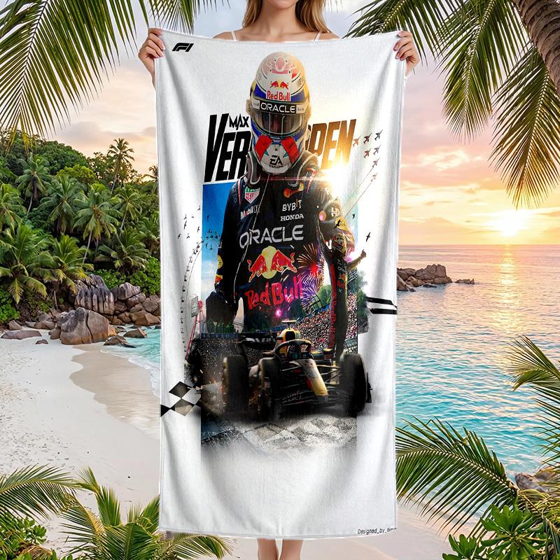 Asciugamano da Spiaggia alla Moda Max Verstappen Portatile Morbido Asciugatura Rapida per Nuoto Campeggio Vacanze