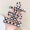 Women Elegant Checkerboard Acrylic Hair Claw Temperament Geometric Headband Hair Clips Hairpins Fahion Hair Accessories Gift