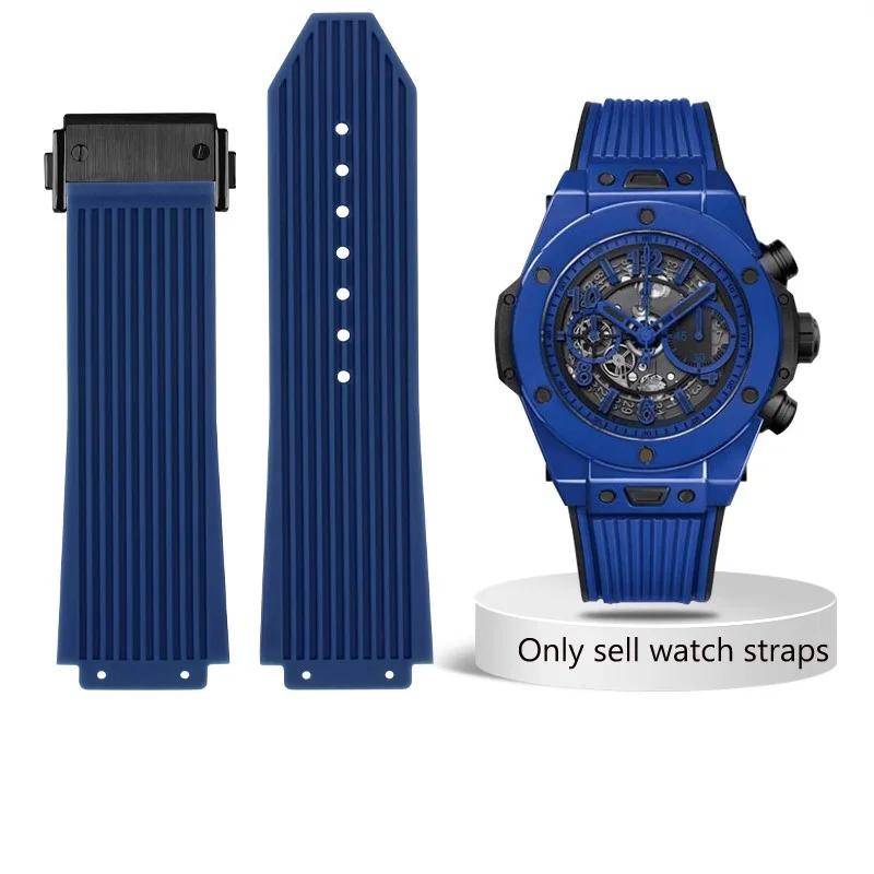 Řemínek pro HUBLOT BIG BANG Silikonový vysoce kvalitní Vodotěsný Pánský Řemínek k hodinkám Řetízkový Hodinky Gumový Náramek řemínek 26*19mm