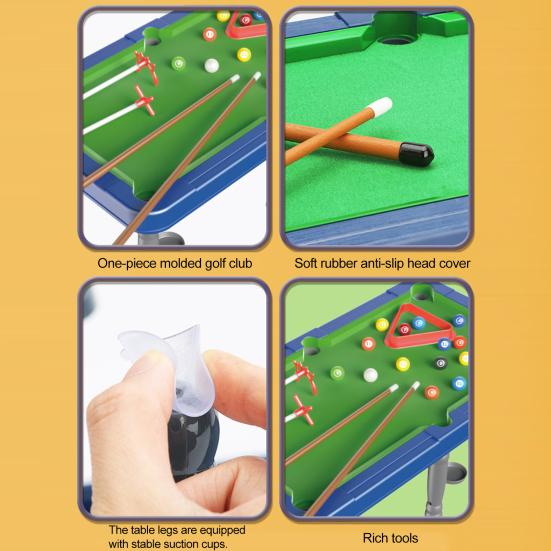 6-In-1 Mini Billiards Table Game 2 To 4 Players Parent-children Interactive Simulated Pool Table