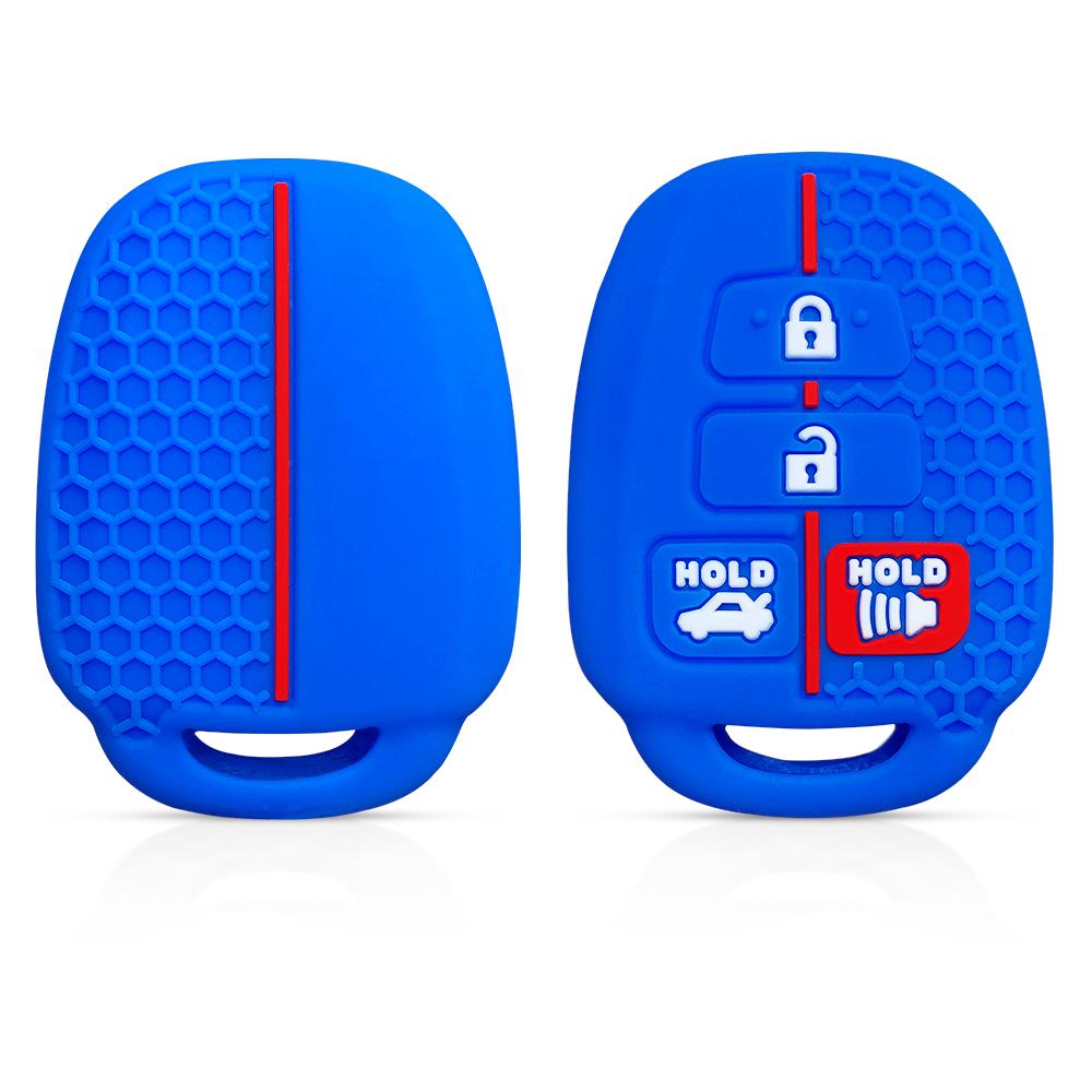 Silicone Car Key Case Fob Cover For Toyota Camry 2012 2013 2014  Corolla 2014  Prius C 4 Buttons Key Chain Wallet