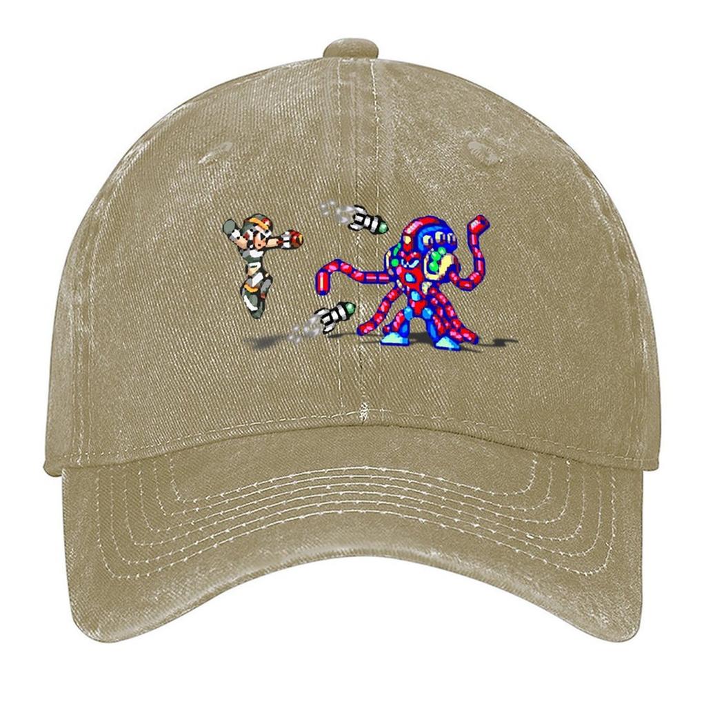 2026 Mega Man X Vs. Launch Octopus Baseball Cap Golf Cap Custom Cap Beach Hat Sun Caps Mens Women's