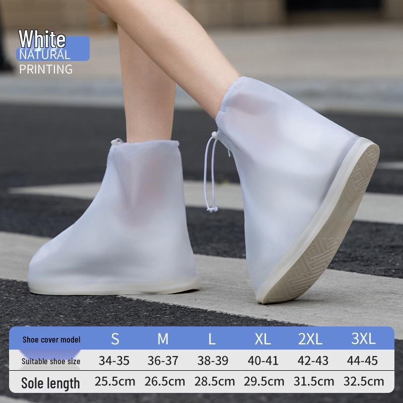 Waterproof, Non-Slip PVC Shoe Covers: Rainproof and Wear-Resistant for Adults and Children, Ideal for Zipper Shoes.