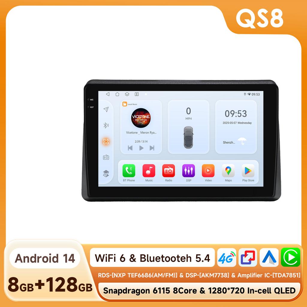 OSSURET Snapdragon Wireless Carplay Android Auto Radio for Renault Master 2019 2020 2021 2022  Intelligent Screen Car Multimedia Player GPS Navigation