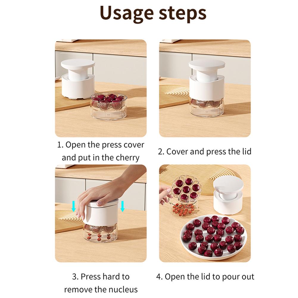 7 Hole Cherry Pitter Tool Pit Remover Olive Corer Remove Pit Tool Fruit Vegetable Tools for Making Jam Cherry Dishes