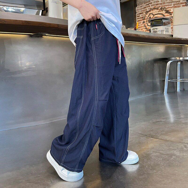Pantaloni Estivi Sottili in Denim Tencel Repellenti per Zanzare da Ragazzo - Stile Street alla Moda per Ragazzi Grandi 2026