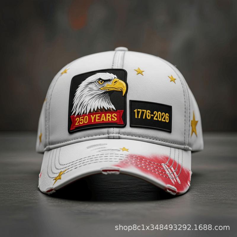 New Baseball Cap American Anniversary Hat Sun Cap D Digital Printing Cap