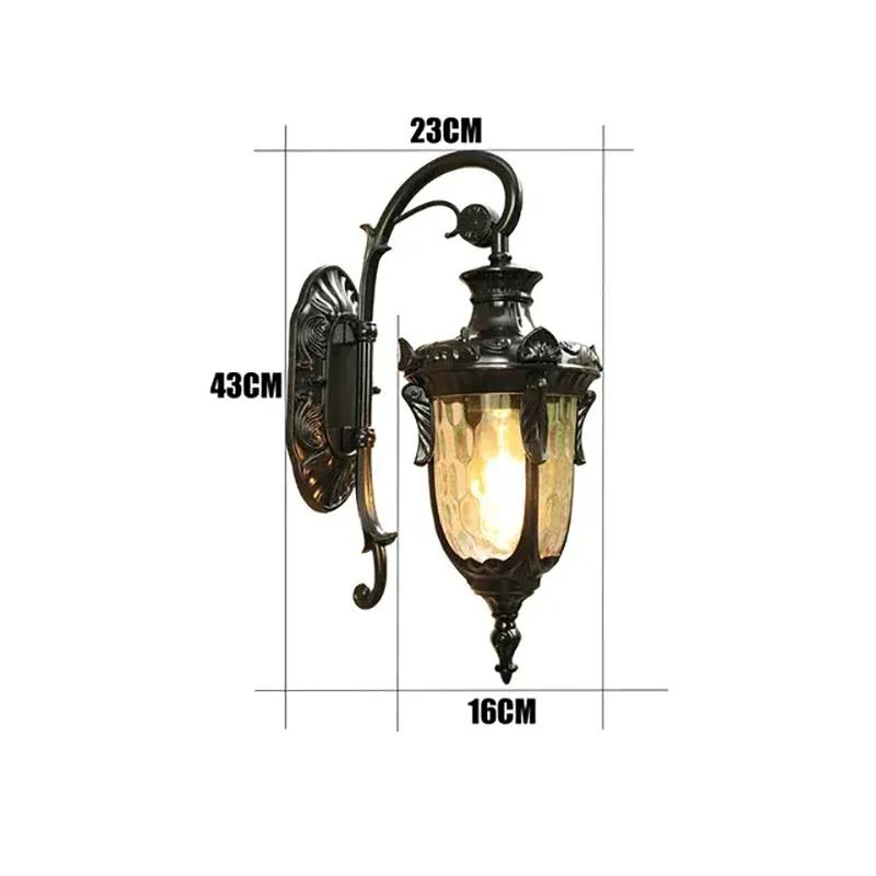 Retro European Wall Light Outdoor IP44 Villa Courtyard Sconce European Style Outdoor Wall Light Exterior Wall Lamp Porch Lights