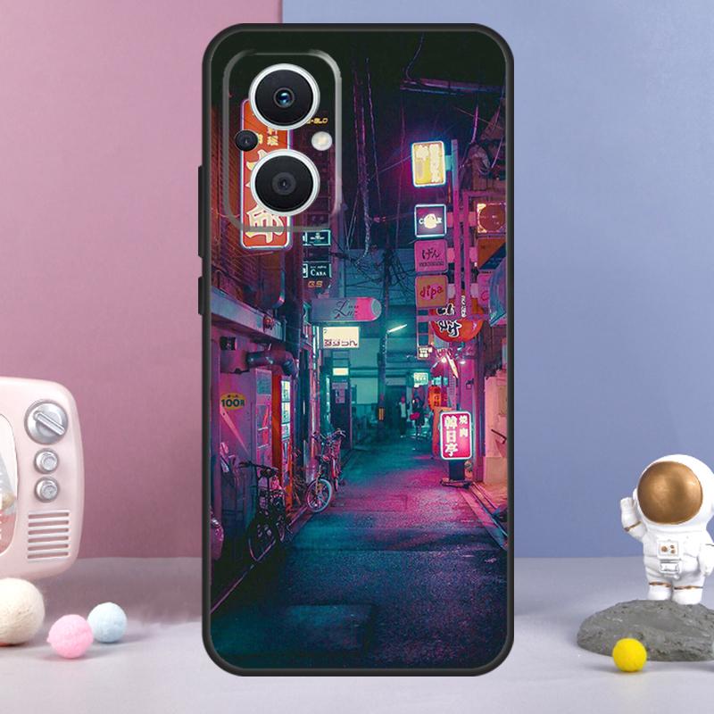 Japanese Night City Aesthetic Funda For OPPO Reno 14 F 11F 12F 13F 10 11 12 13 Pro 7 8 Lite OPPO Find X8 X6 X5 X9 Pro Case