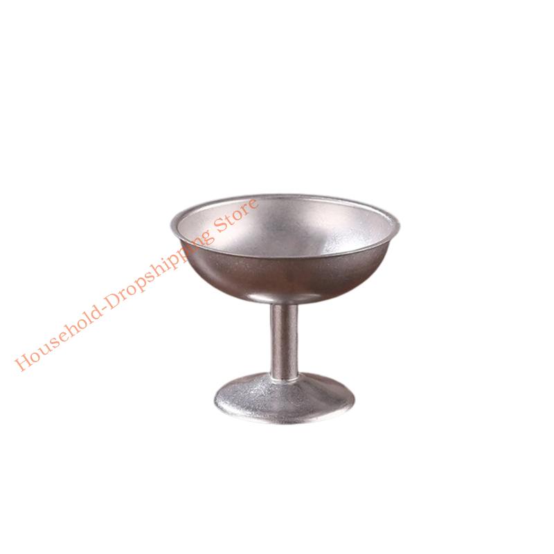 85AD Durable 304 Nonrust Steel Footed Dessert Cups Rustproof Design For Wedding Receptions Catering And Home Entertaining S серебряный