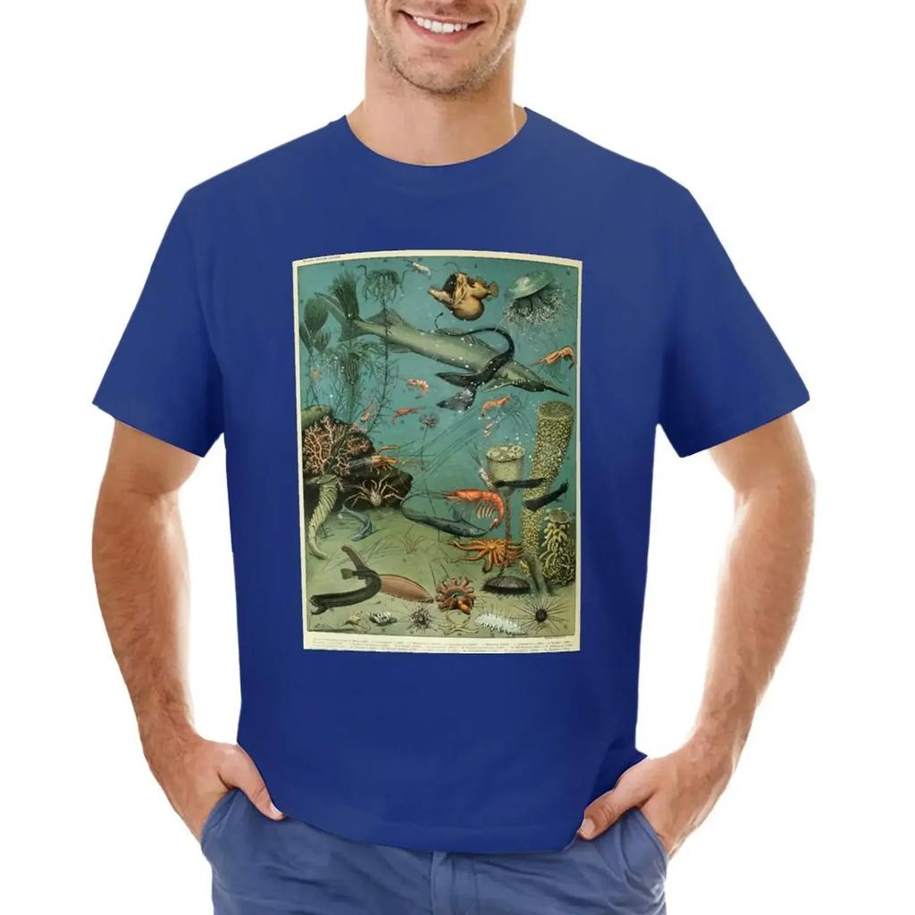 Adolphe Millot Ocean A T-shirt Quick Drying Aesthetic Clothing Customs Men's T-shirts