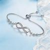 Women's Copper Adjust. Bracelet W/ Zircon Inlay – Fashionable 8-Shaped Luxury