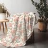 Floral Watercolor Print Blanket Soft Fleece Throw Blanket for Sofa Bed Couch Decorative Gift
