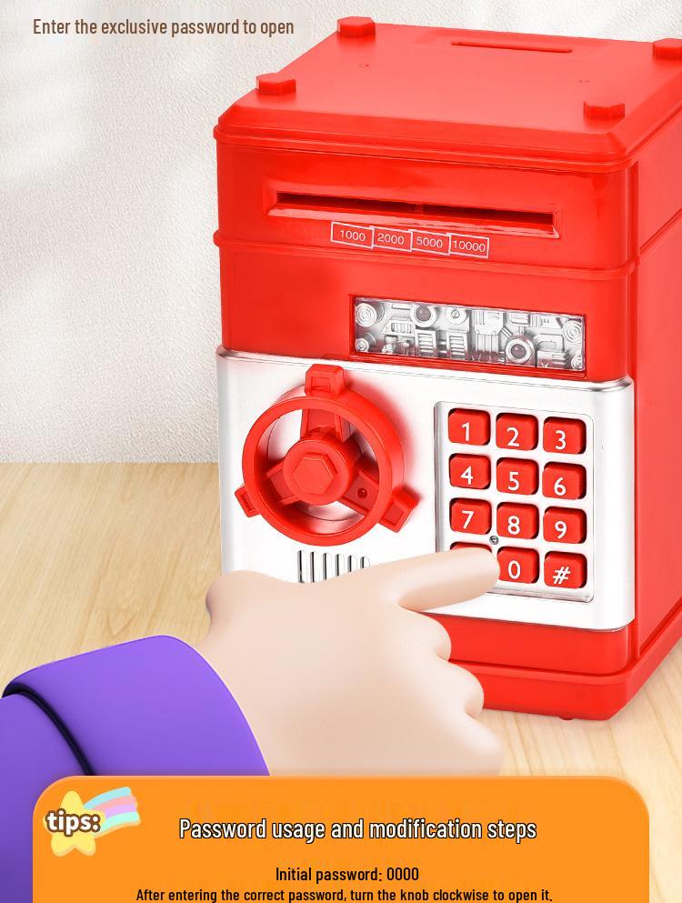 Children's Combination Lock Piggy Bank: Money Saving Bank for Boys and Girls, Save & Withdraw, Chinese New Year Lucky Money Storage