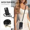 Magnetic Closure Cover for Phone 16 Series Kickstand Case with Card Holder Lanyard Shoulder Strap