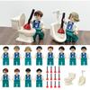 12pcs Urban Toilet Cleaner Professional Character Building Blocks Children's Toys