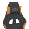 Gaming Chair with Massage Function Black and Orange Fabric