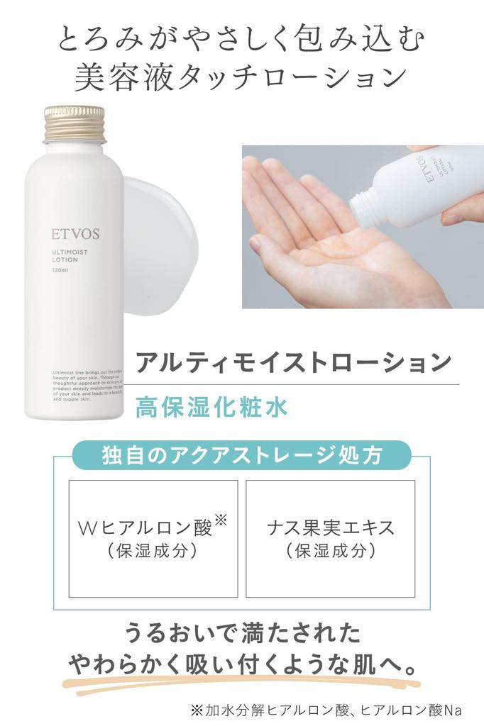 ETVOS Ultimate Moist Lotion 120ml Sensitive Human Hyaluronic (Lotion, Moisturizing, Anti-Aging, Skin, Ceramide, Niacinamide, Acid)