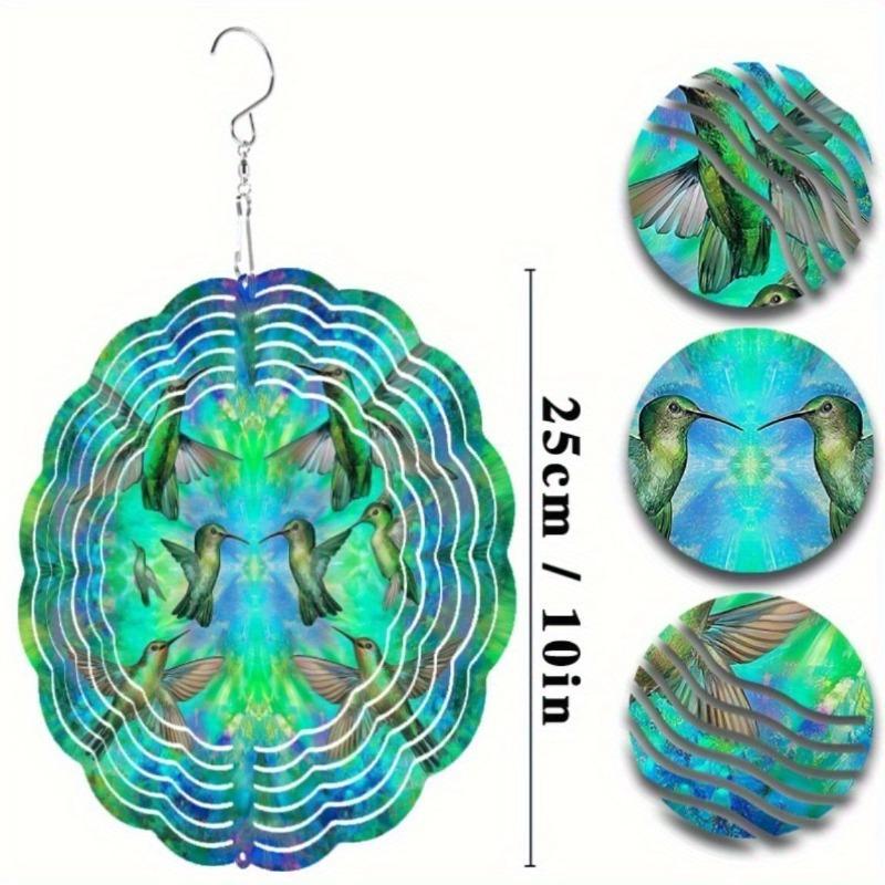 10 Inch Hanging Wind Spinner with 360 Degree Hook for Balcony Garden Decor Spring Summer Outdoor DecorationMetal Wind Chimes for Home Decor
