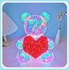 Red Night Light Crystal LED Lights Room Who Teddy Light Enjoy Lovely Room LED Lights Adjustable People Decorations