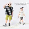 Zuoxi Boys' Summer Shorts, 2026 New Style Lightweight Outdoor Waterproof Sports Pants for Children, Dark Gray, Size 130