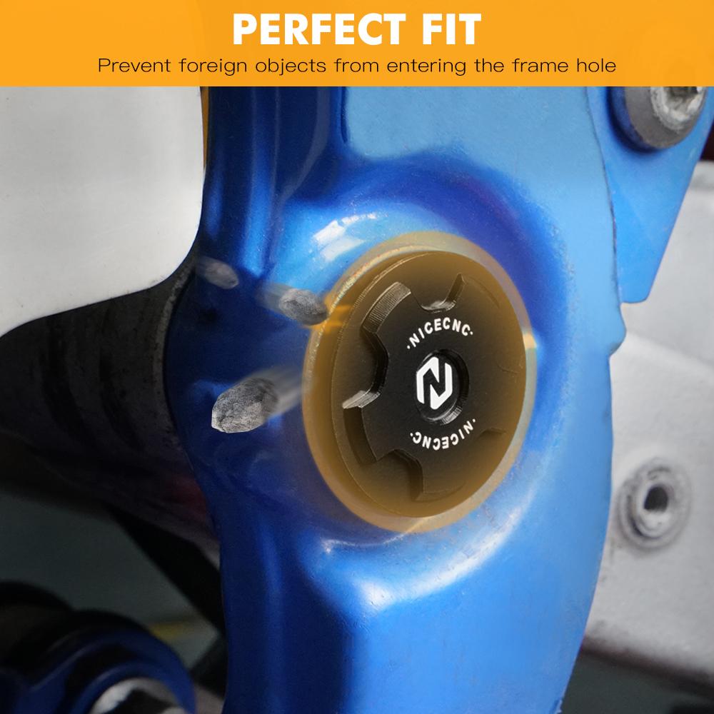 NICECNC For Yamaha YZ85 YZ 85 2001-2019 2018 2017 2016 2015 2014 2013 Motorcycle Frame Hole Plug Cover Guard Aluminum