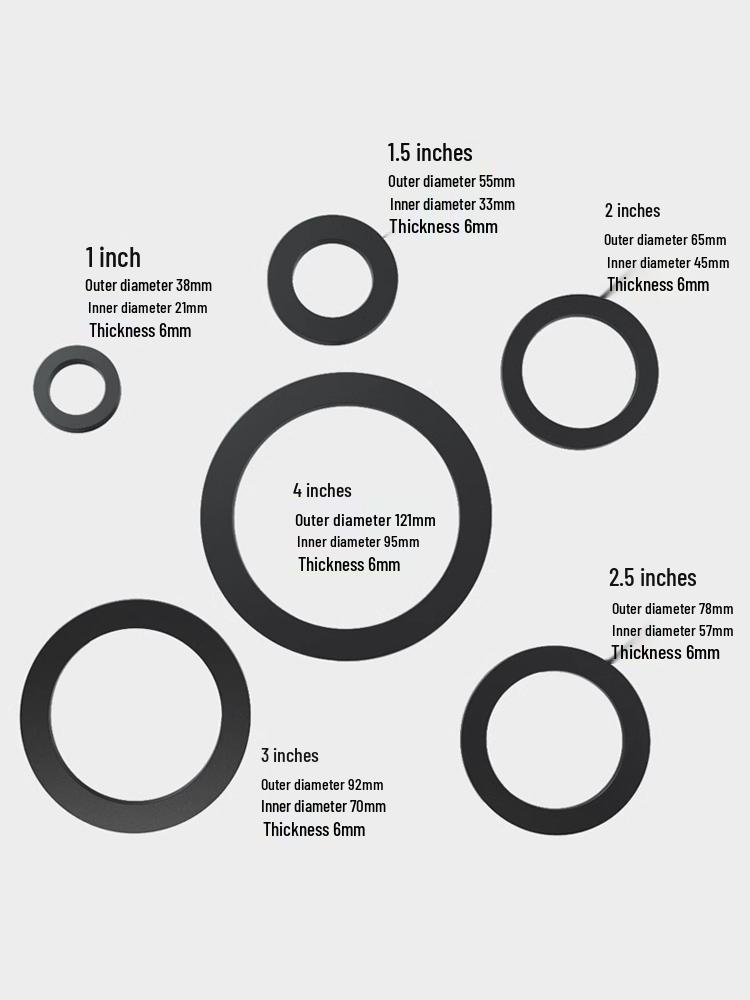 Fluororubber Oil-Resistant Gasket O-Ring for Quick Connector (2", 3", 4" Female End)