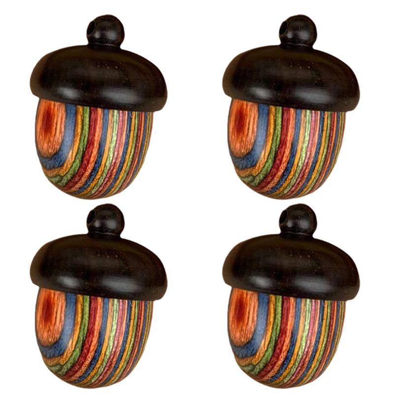 

AEE4-Unscrewable Pine Cone Hazelnut DIY Accessories Pendant Keychain Storage Small Box