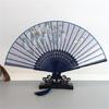 Foldable Bamboos Fan With Flowing Tassels Imitation Silk Handheld Fan For Cooling And Decorative Purposes Holiday Gift