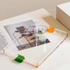 High-end Fashion Acrylic Transparent Water CupTray Teacup Storage Creative Simple Modern Trays Decorative Household Rectangular