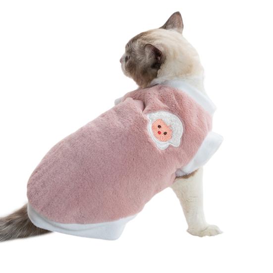 Winter Pet Clothes Super Soft Breathable Ultra-Thick Plush Lined Washable Keep Warm Acrylic Pet Cat Winter Warm Sweatshirt Sleeping Clothes Pet