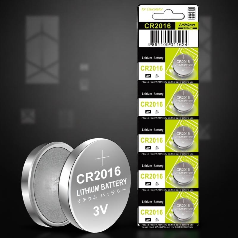 10pcs/5pcs CR2016 Button Batteries 80mAh High Energy Density Replacement DL2016/ER2016/GPCR2016 for Watch