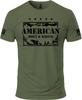 American Born and Raised Men's T-Shirt - Patriotic Shirts for Men